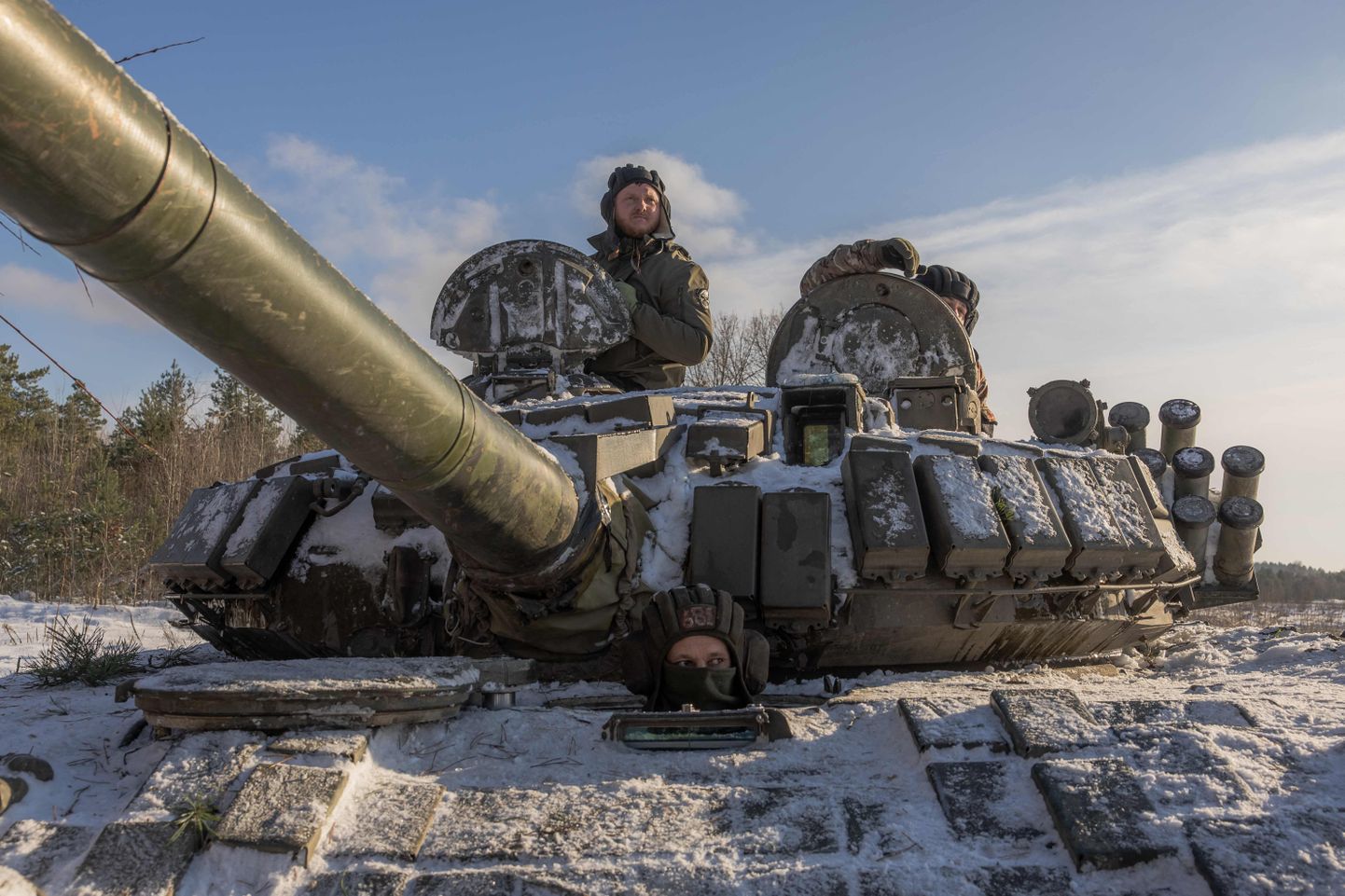 Ukraina tankimeeskond õppusel Tšernihivis. 5. detsember 2023.