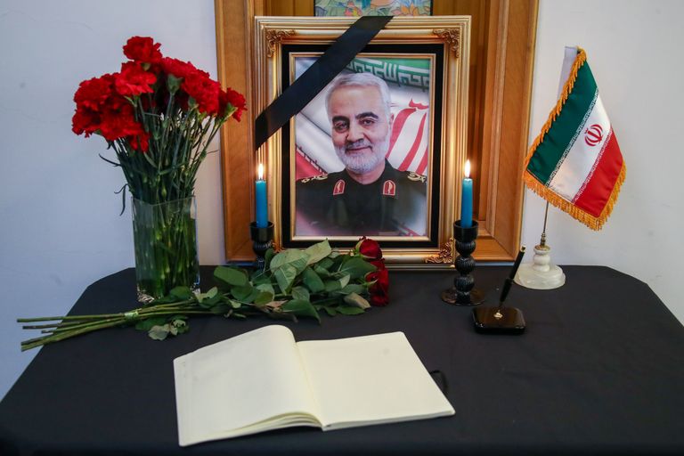 Kaastundeavalduste raamat Venemaal Moskvas asuvas Iraani saatkonnas, kus mälestatakse USA raketirünnakus hukkunud kindral Qassem Soleimanit ja Teherani lennuõnnetuses hukkunuid.