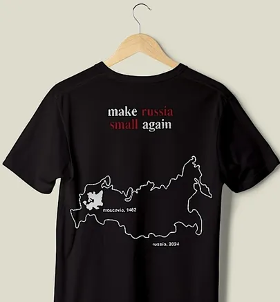 Make Russia small again t-särgil on Moskoovia ja tänase Venemaa kontuurid