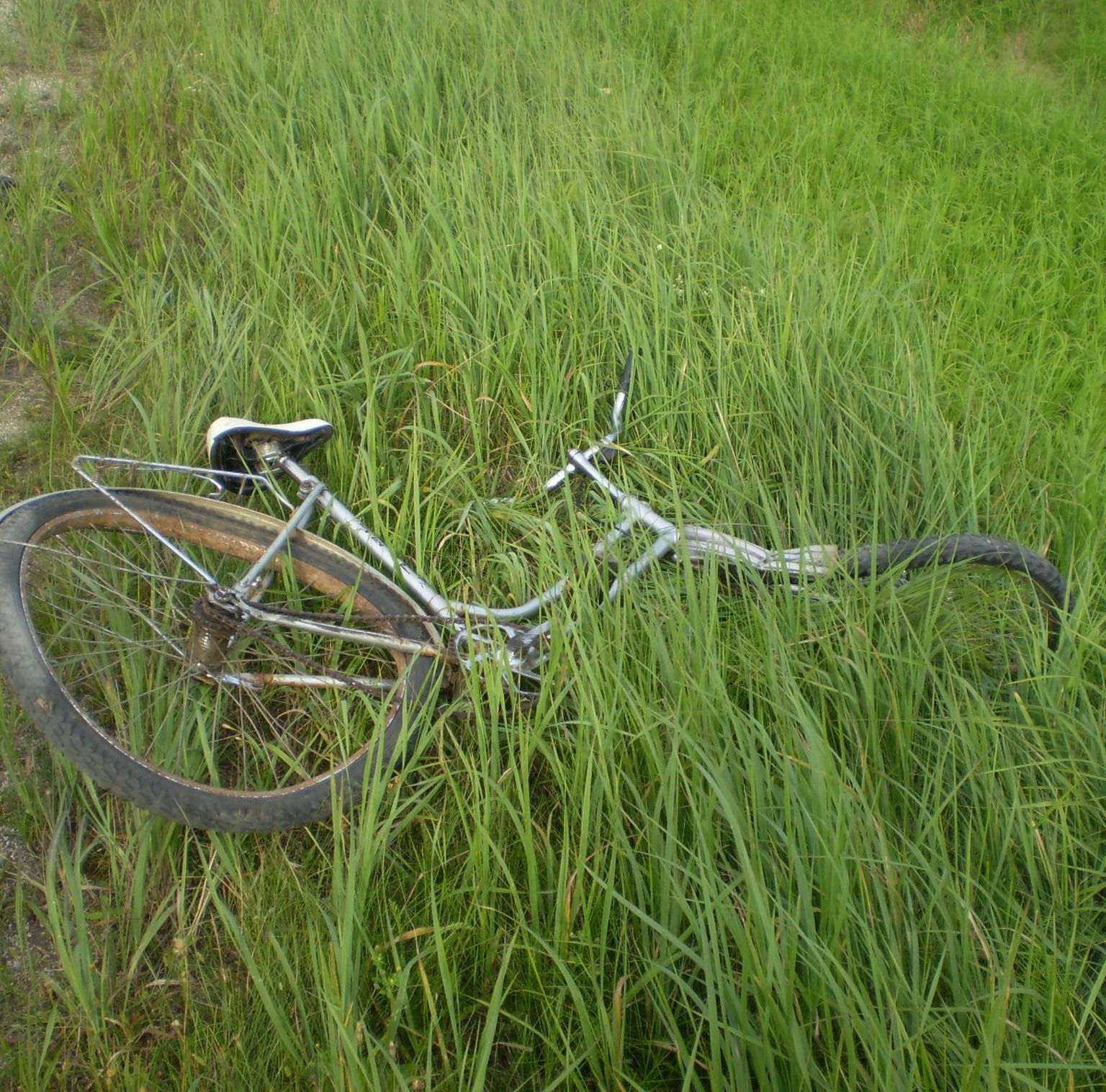 Õnnetuses kannatada saanud jalgratas. Foto on illustreeriv.