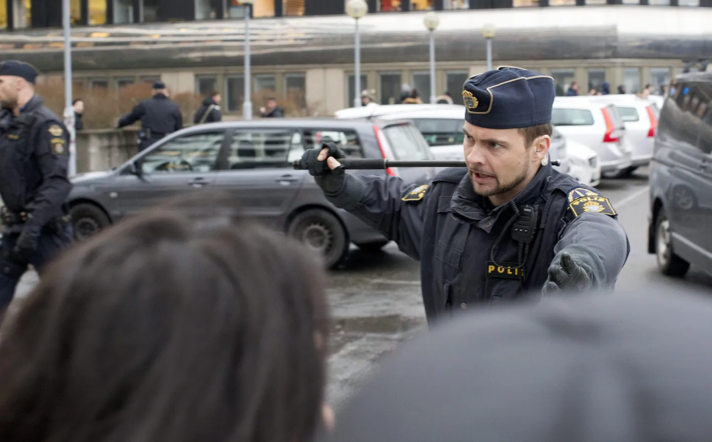 Göteborgi politsei korda tagamas.