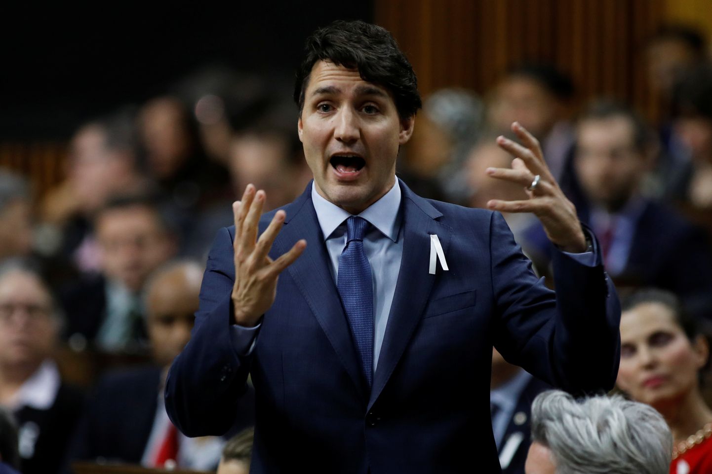 Kanada peaminister Justin Trudeau pidamas 6. detsembril 2019 Ottawas parlamendis kõne