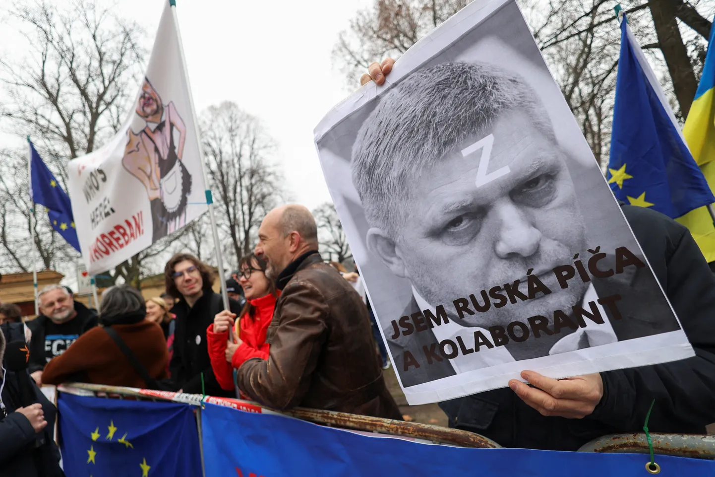 Tšehhi pealinnas Prahas toimus veebruari lõpus Ungari ja Slovakkia valitsuse vastane protest.