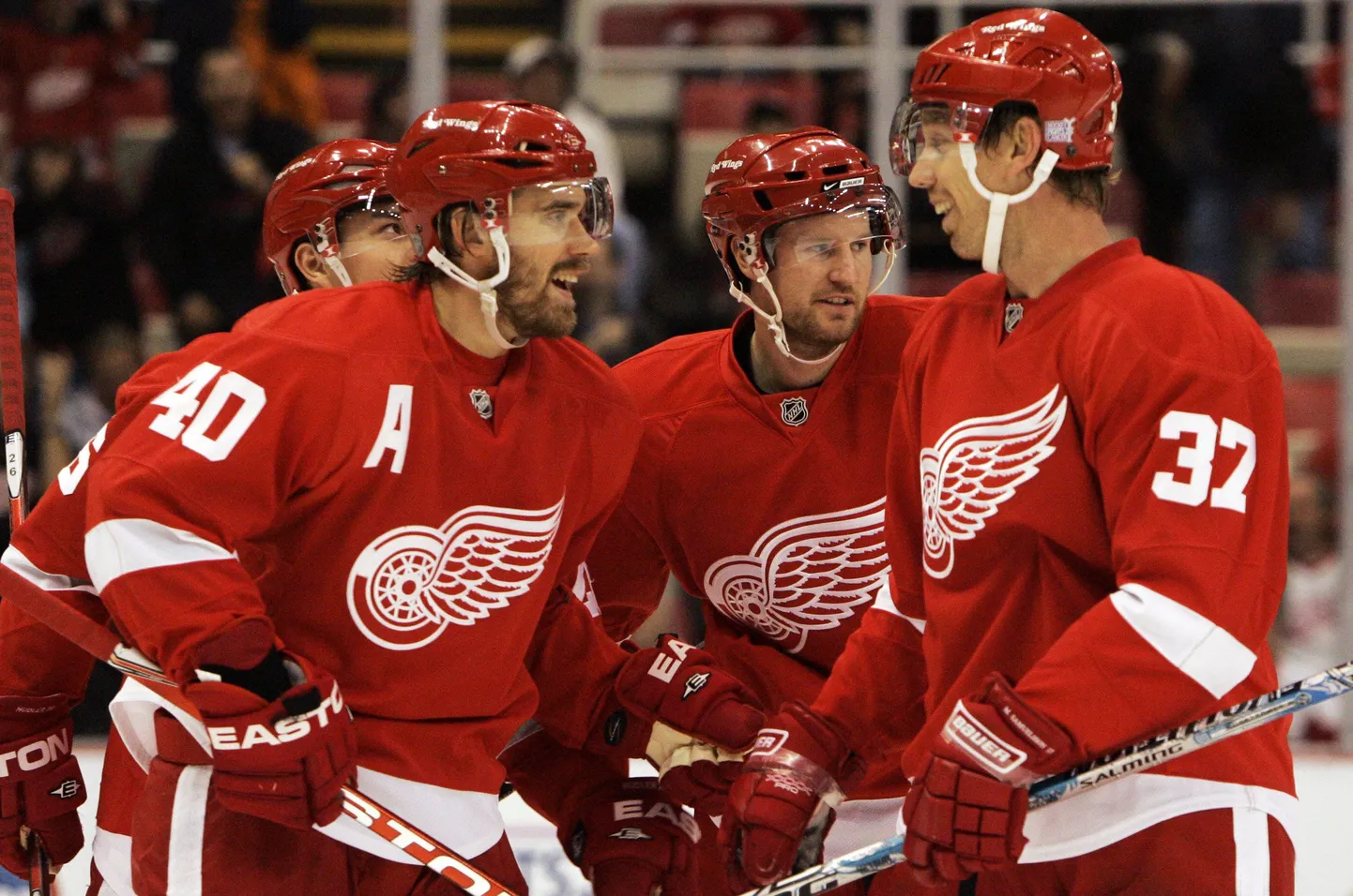 Detroit Red Wingsi mängijad.