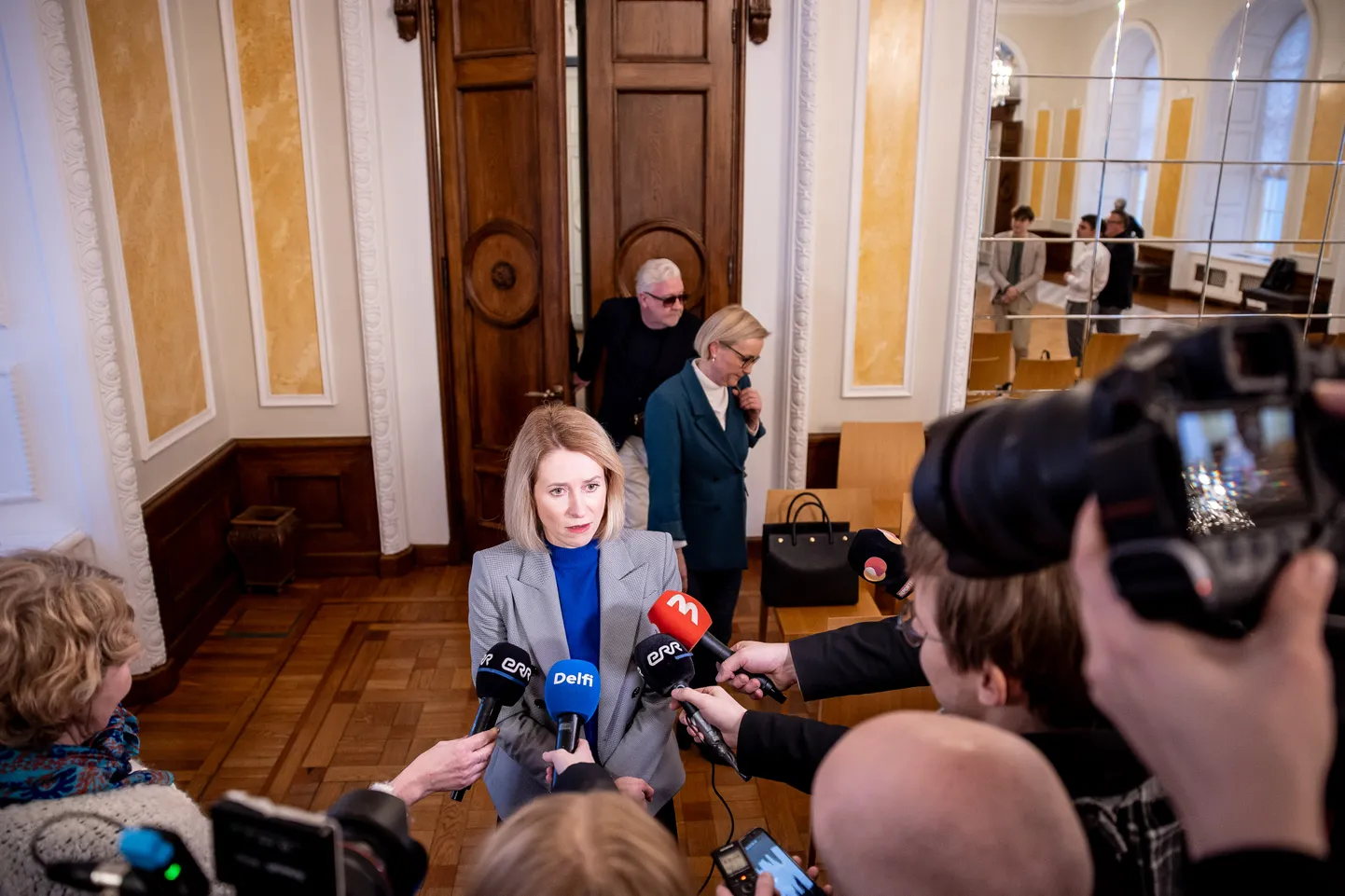 Kaja Kallas eilsel koalitsiooninõukogul.