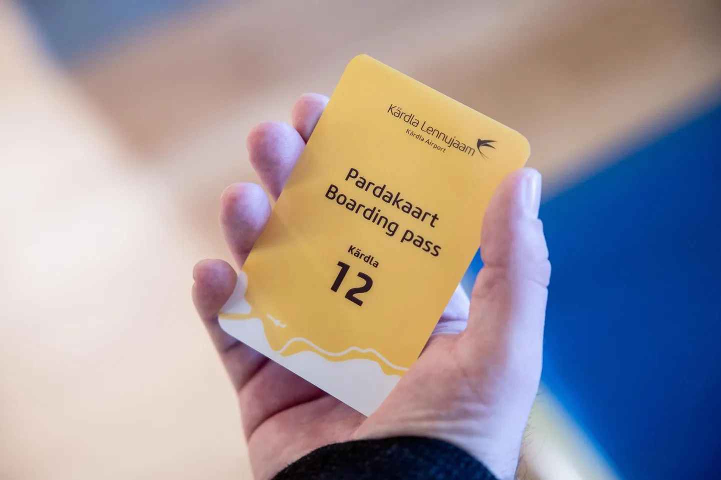 Kärdla lennujaama üks eripära – pardakaarti ei saa endale jätta. Need on korduskasutatavad.