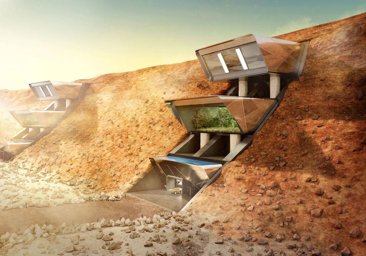 Kā varētu izskatīties mājokļi uz Marsa
