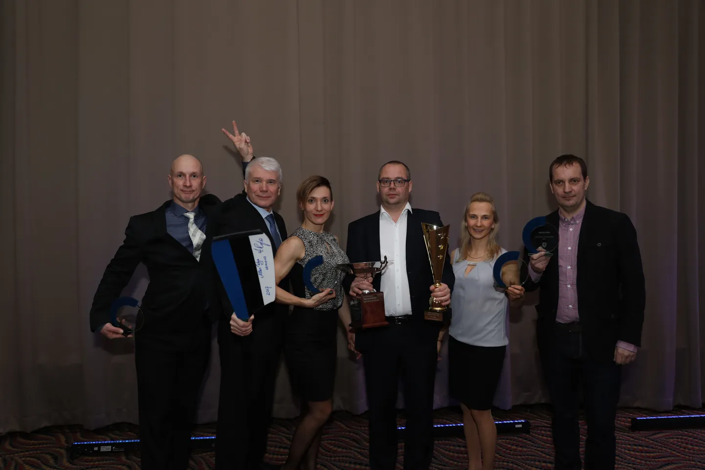 Vasakult Janek Pinta, Rein Künnap, Marian Muuga, Kaido Kõplas, Kady Kalvet ja Ilmar Vähi.