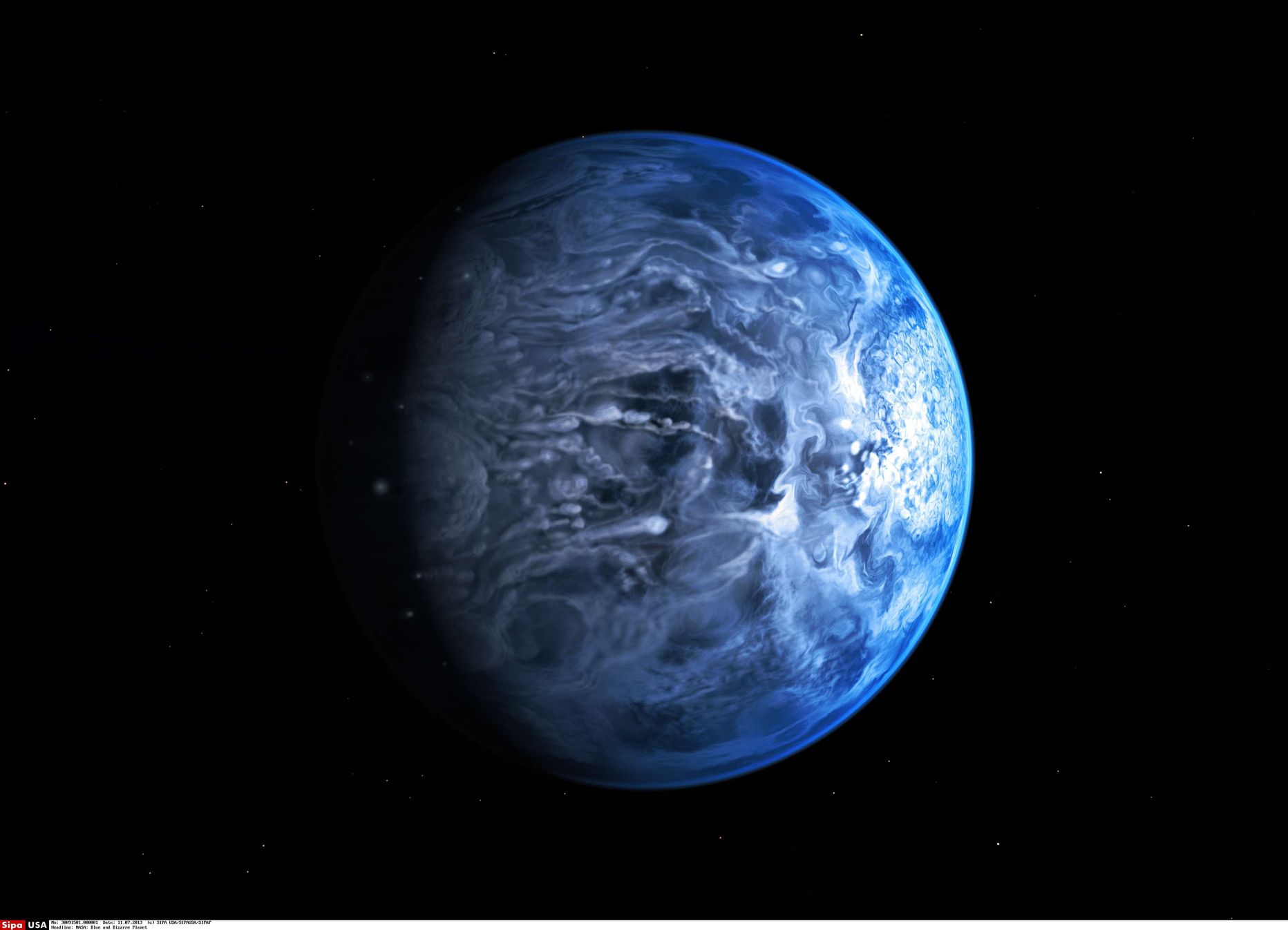 Kunstniku nägemus eksoplaneedist HD 189733b