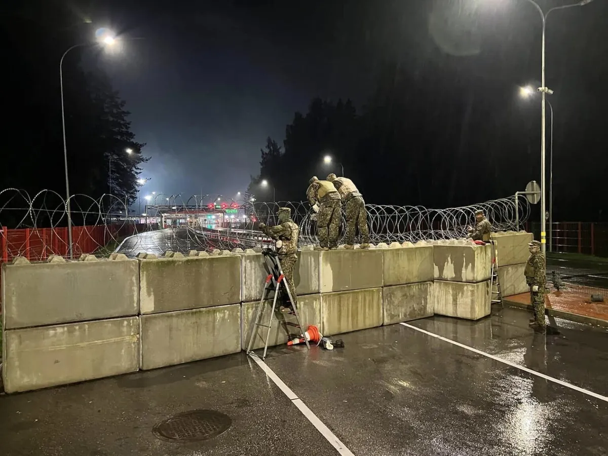 Silenes robežpunkta slēgšana ar Baltkrieviju. Foto: