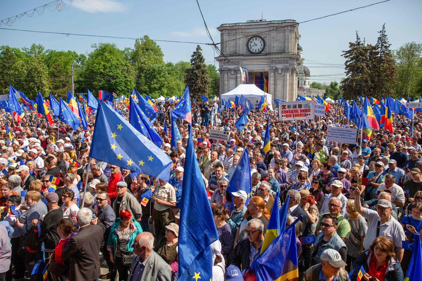 Митинг в поддержку европейской интеграции Молдовы.