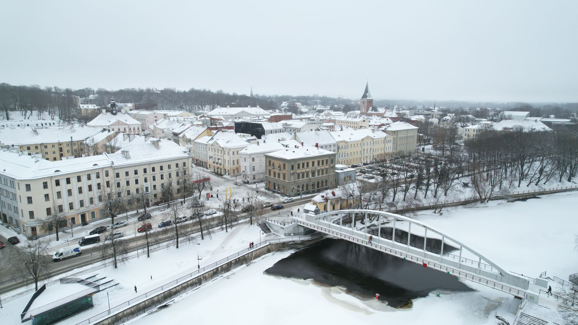 Talvine vaade Tartu linnale.