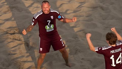 Latvijska reprezentanca v nogometu na mivki zavrnila dvoboj z Belorusijo