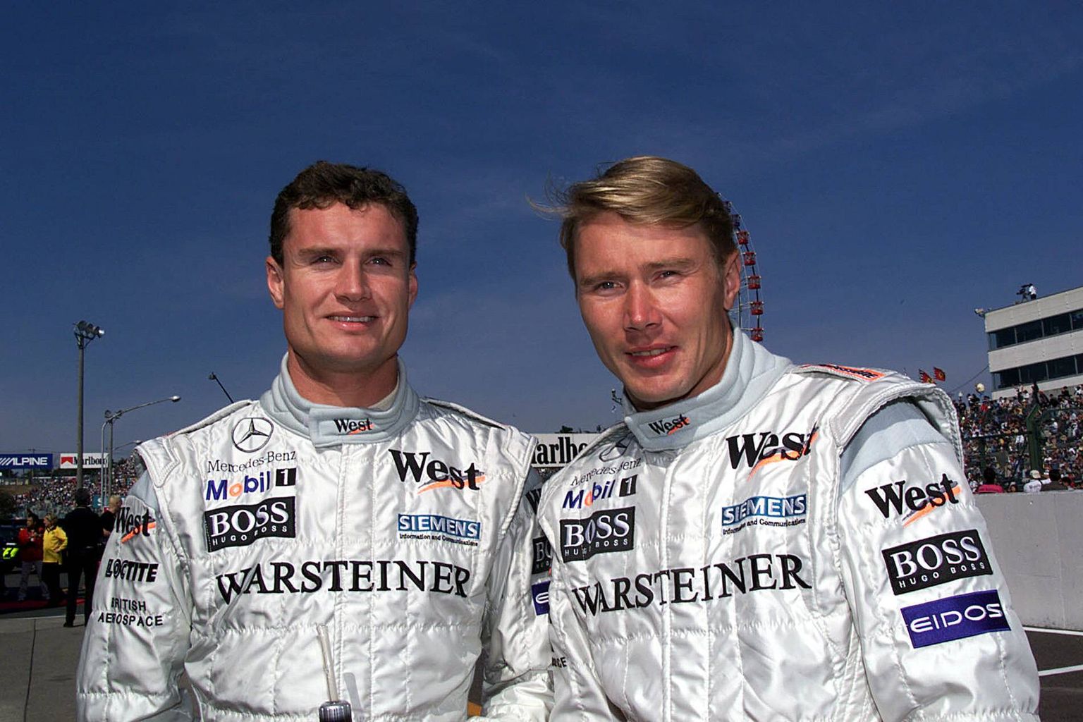 David Coulthard ja Mika Häkkinen.
