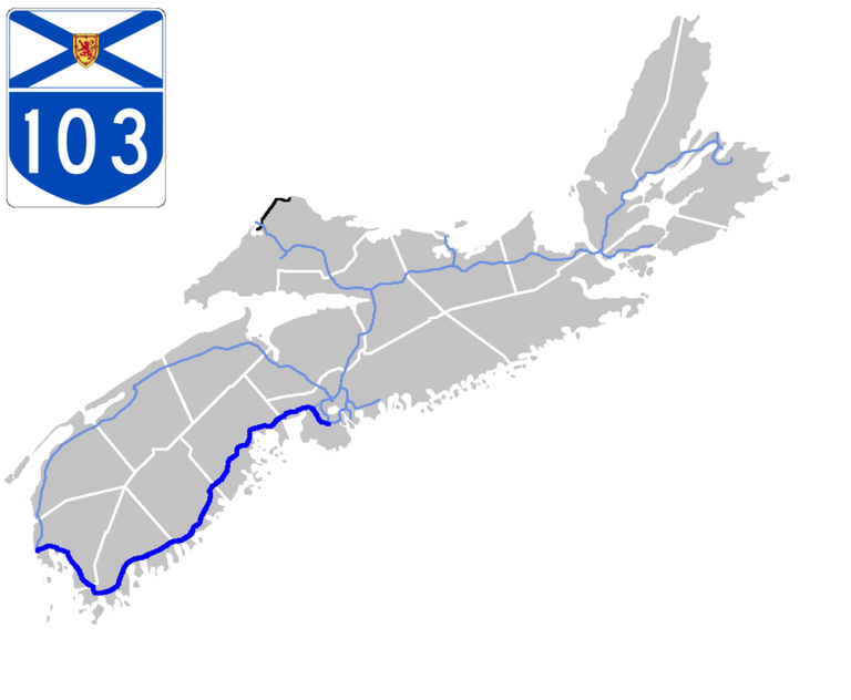 Kanada Nova Scotia maantee 103 (tugevama sinisega)