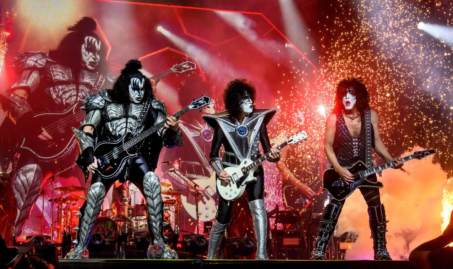 USA rokkbänd Kiss esines 16. juunil 2022 Taanis Kopenhaagenis heavy metal rokkfestivalil Copenhell