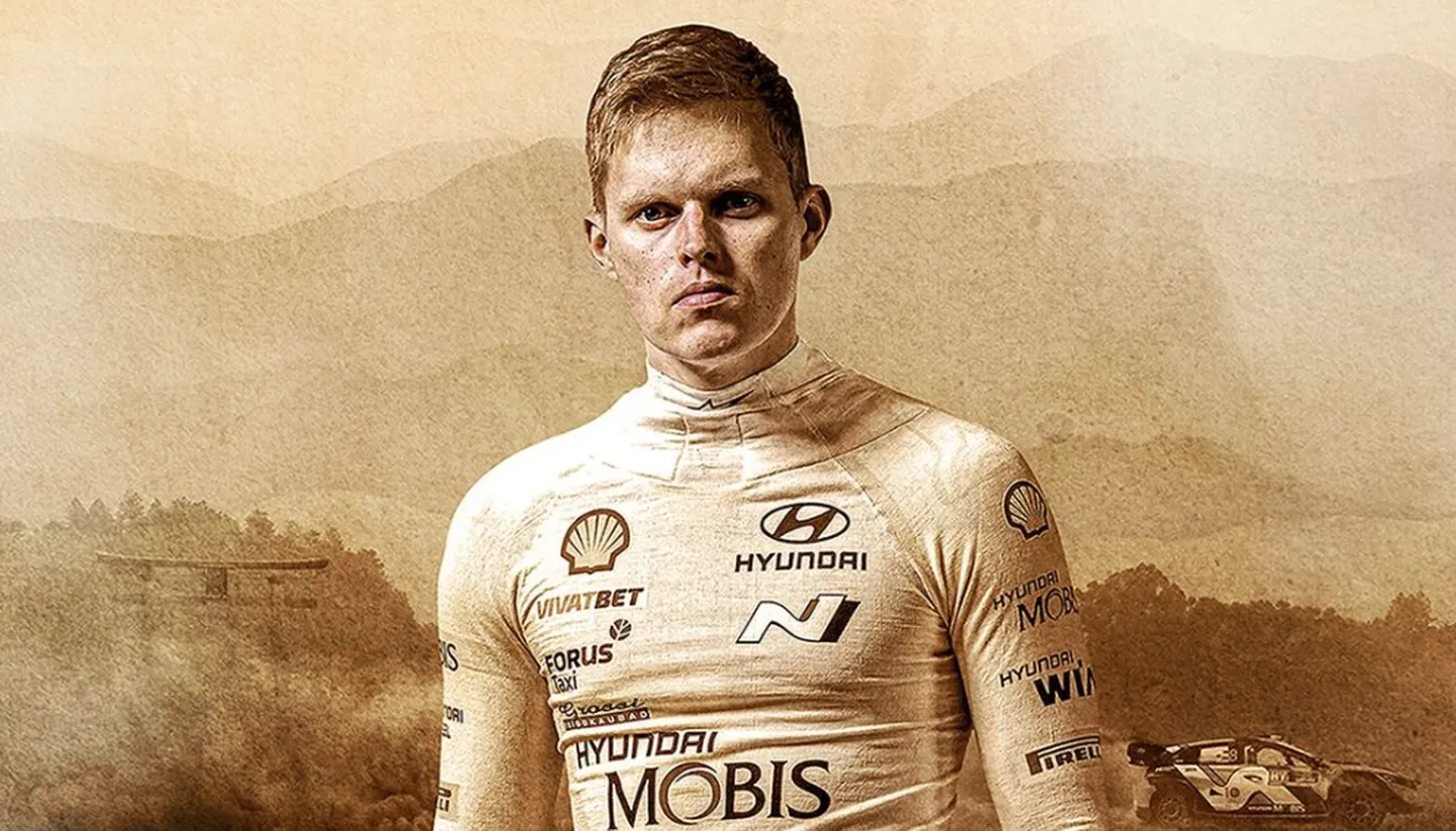 Ott Tänak filmist «Viimane samurai» inspireeritud postril.