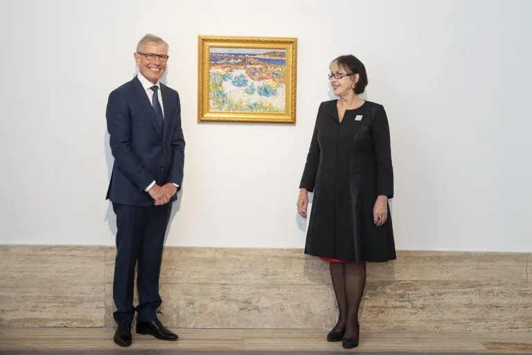 Konrad Mägi näitus Roomas, fotol Enn Kunila ja Sirje Helme
