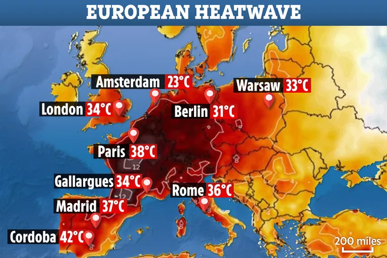 Euroopa kuumalaine ajal.