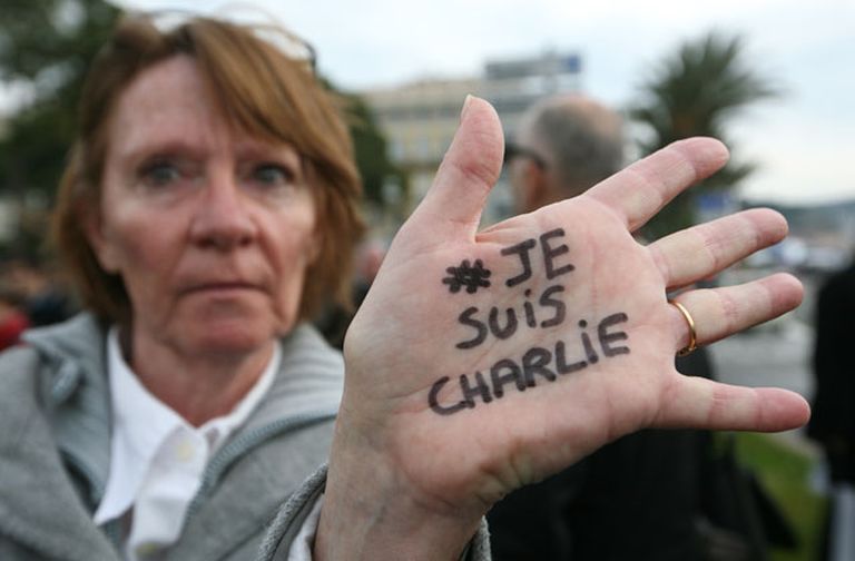 Iedzīvotāju atbalsts«Charlie Hebdo»