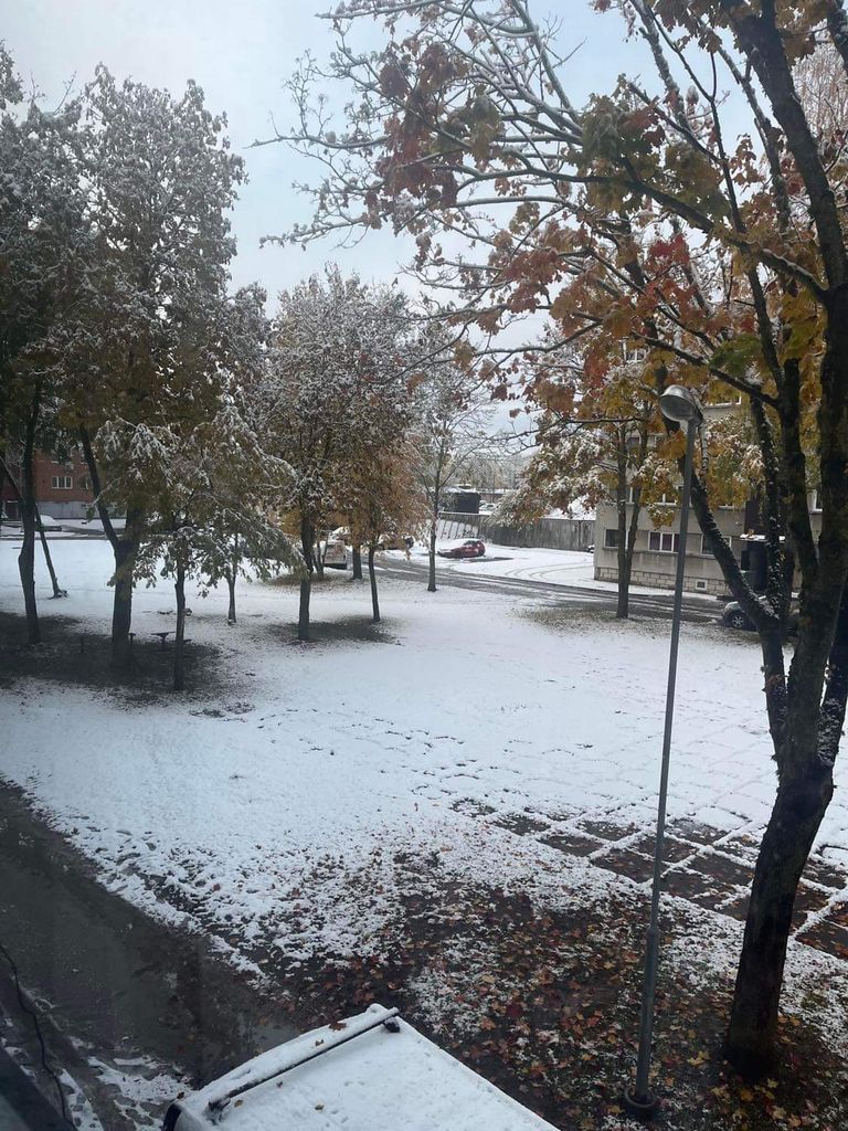 Снег в Кохтла-Ярве.