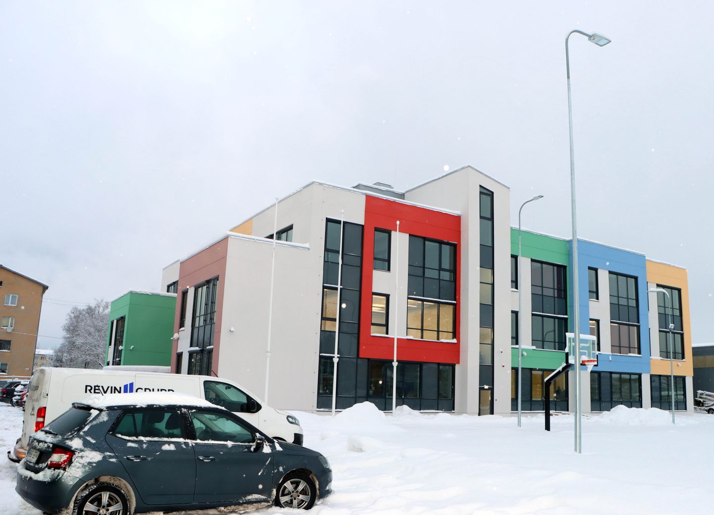 Новое здание Кесклиннаской школы в Кохтла-Ярве.