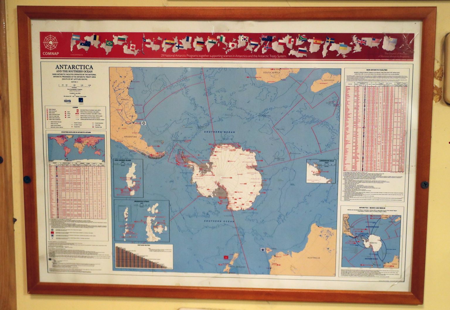 Antarktika manner kaardil