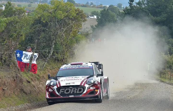 VIDEO Seska ekipāžai WRC posmā Čīlē pirmajā dienā veic pusi no sešiem ...