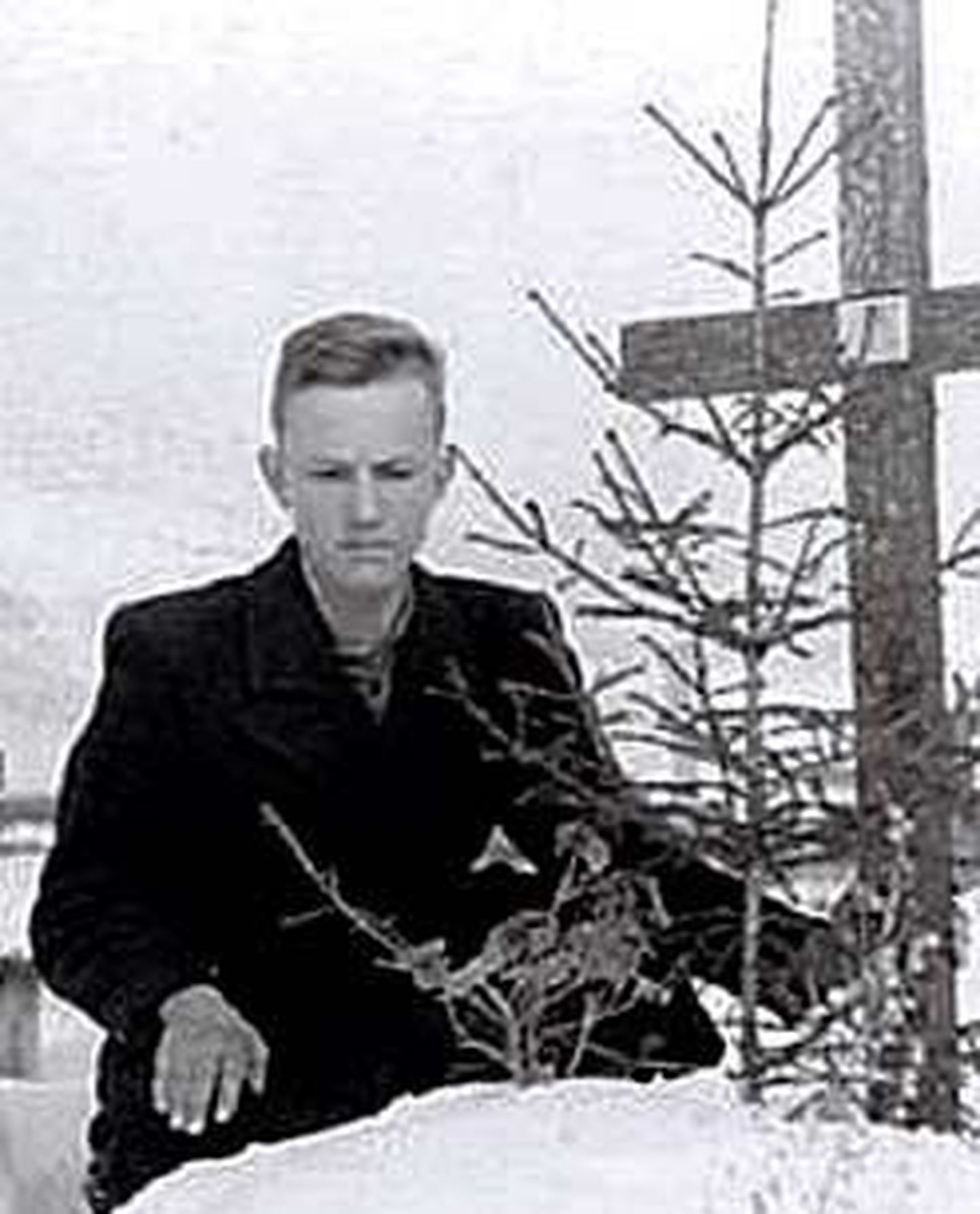 Kuno Raude vanaema haual Siberis 1957. aastal.