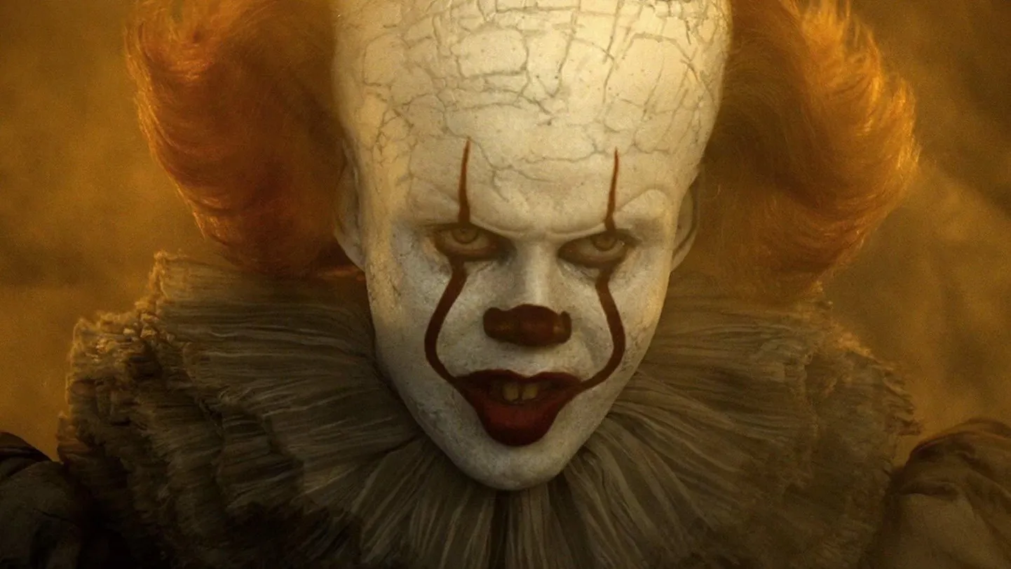 «See: teine peatükk»: Bill Skarsgård teeb Pennywise&#39;ina taas muljetavaldavat kurja nägu. FOTO: Kaader Filmist