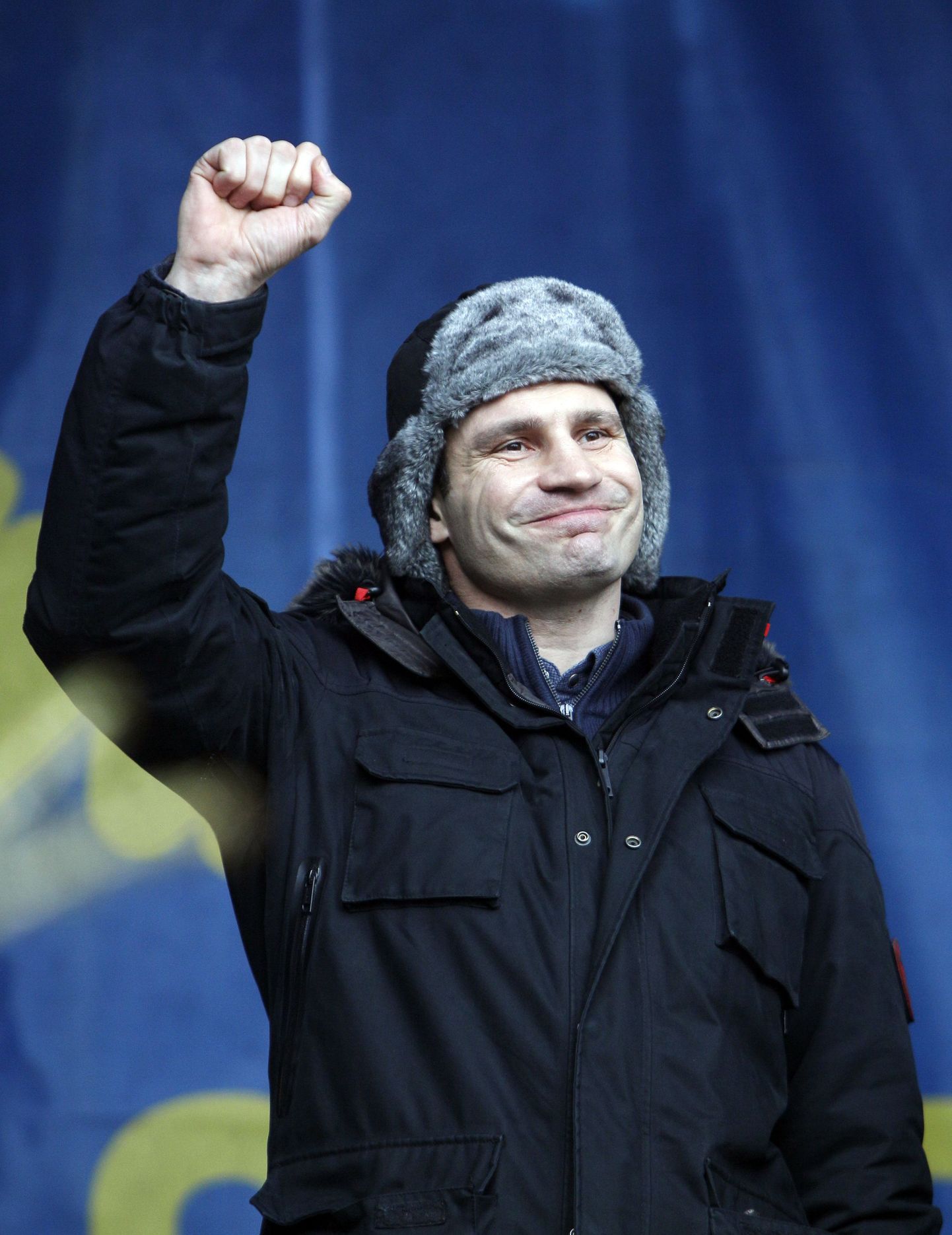 UDARi liider Vitali Klitško täna Kiievis Iseseisvuse väljakul.