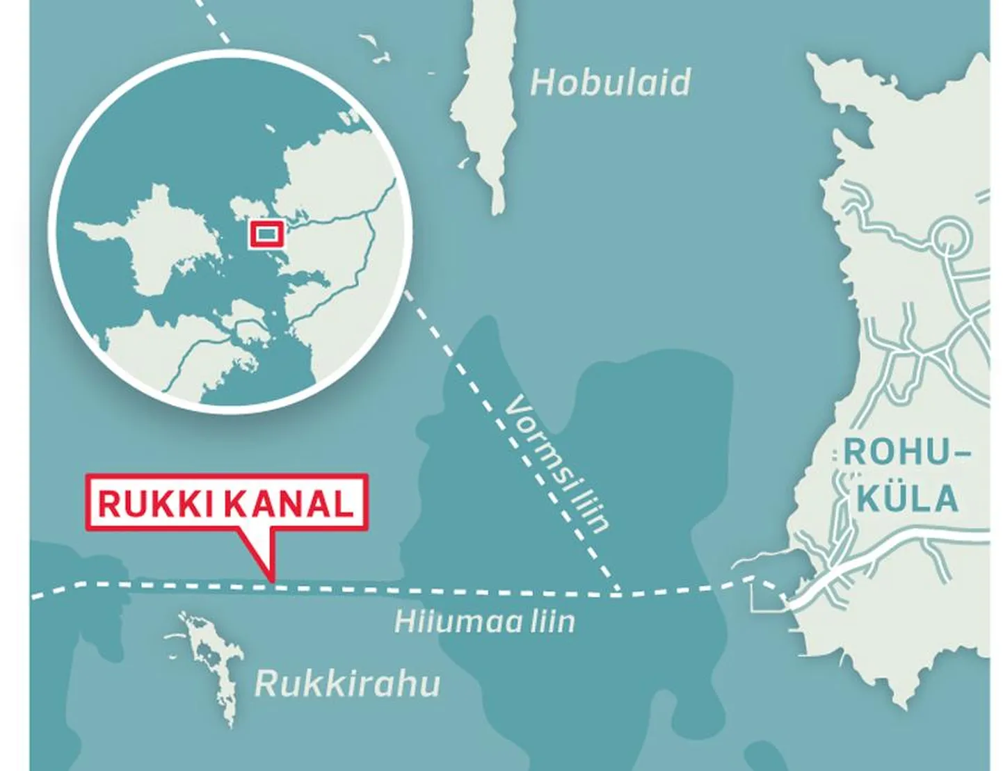 Rukki kanal on Hiiumaa ja mandri vahelise laevatee kõige ohtlikum osa.