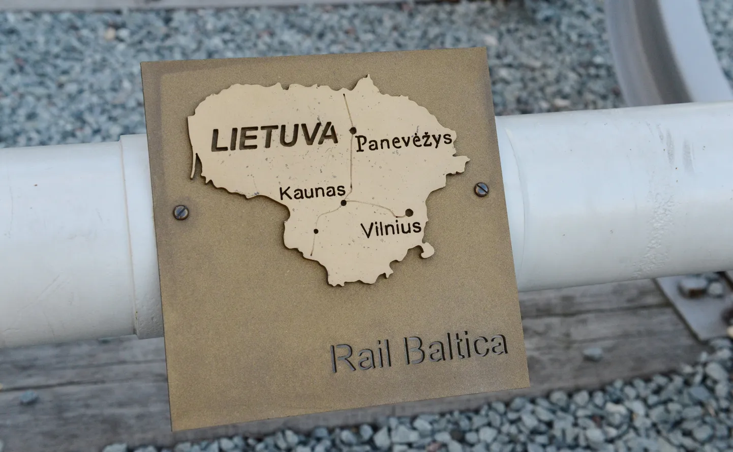 Rail Balticu maamärk Leedus