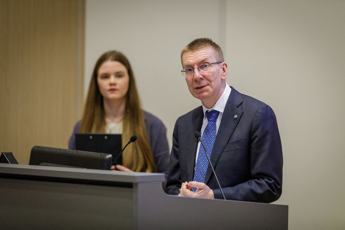 Эдгар Ринкевич на 29-м конгрессе Латвийского объединения студентов