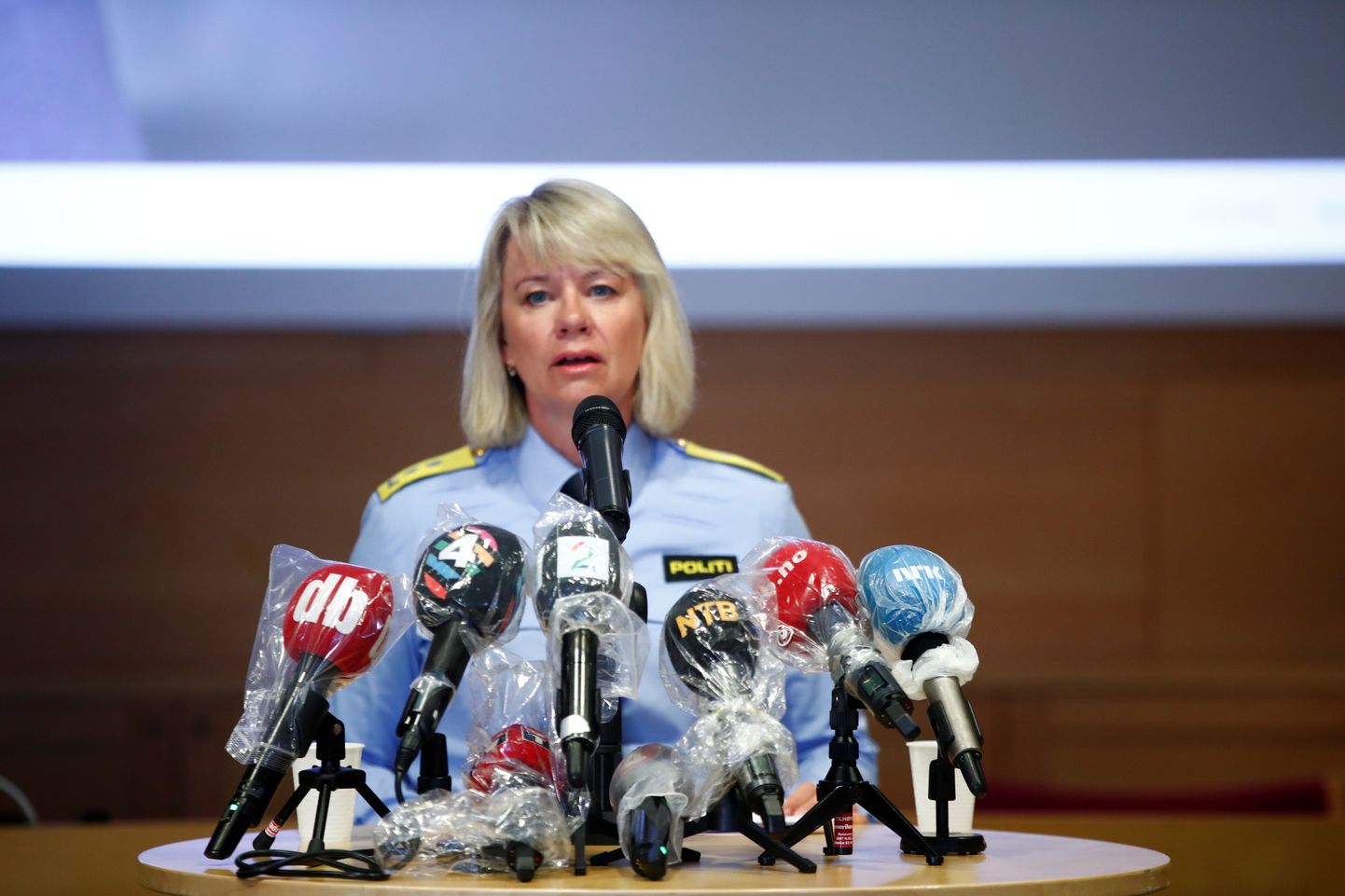 Пресс-конференция норвежской полиции в связи с арестом Тома Хагена