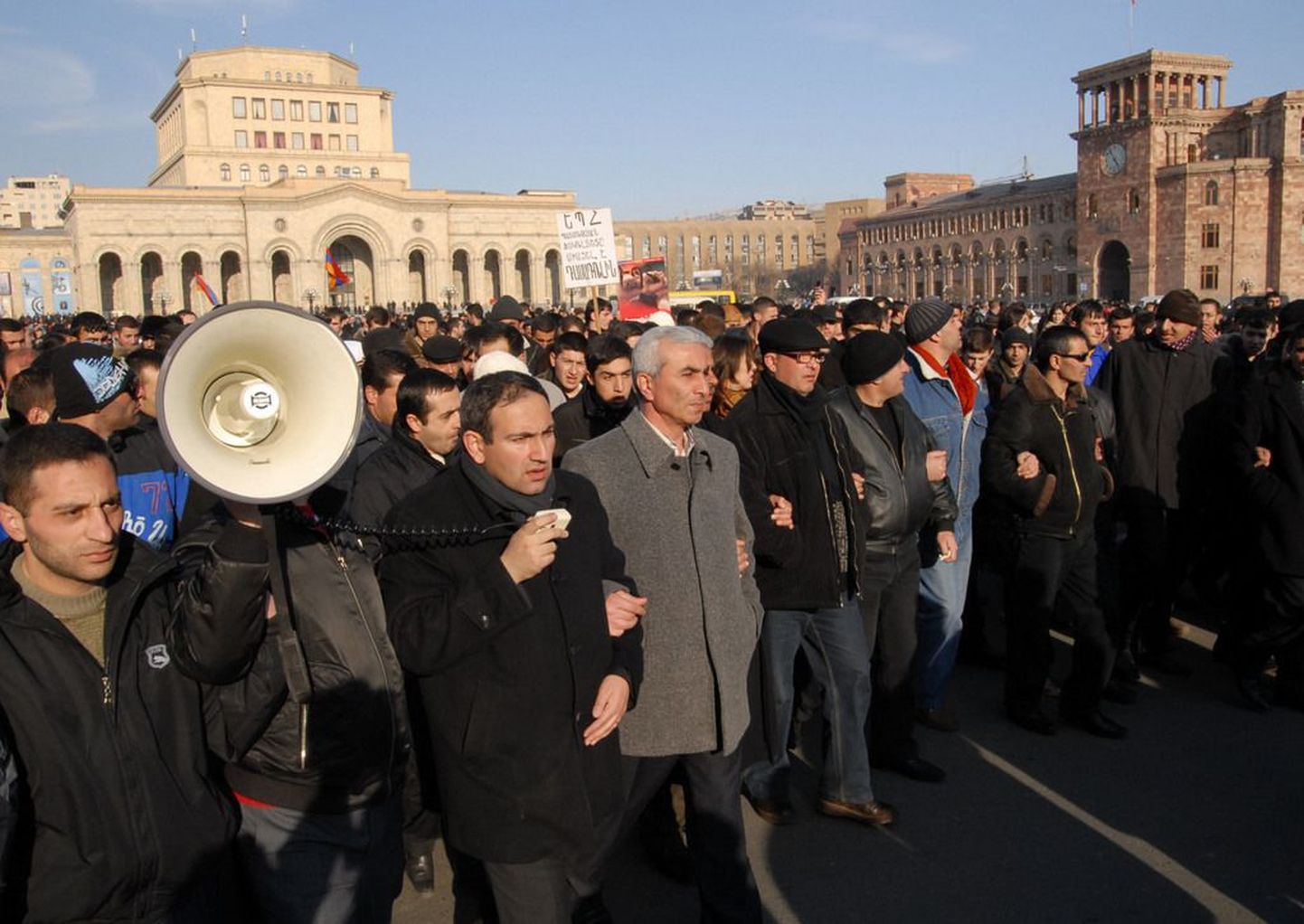 Opositsiooni poolehoidjad Jerevanis .