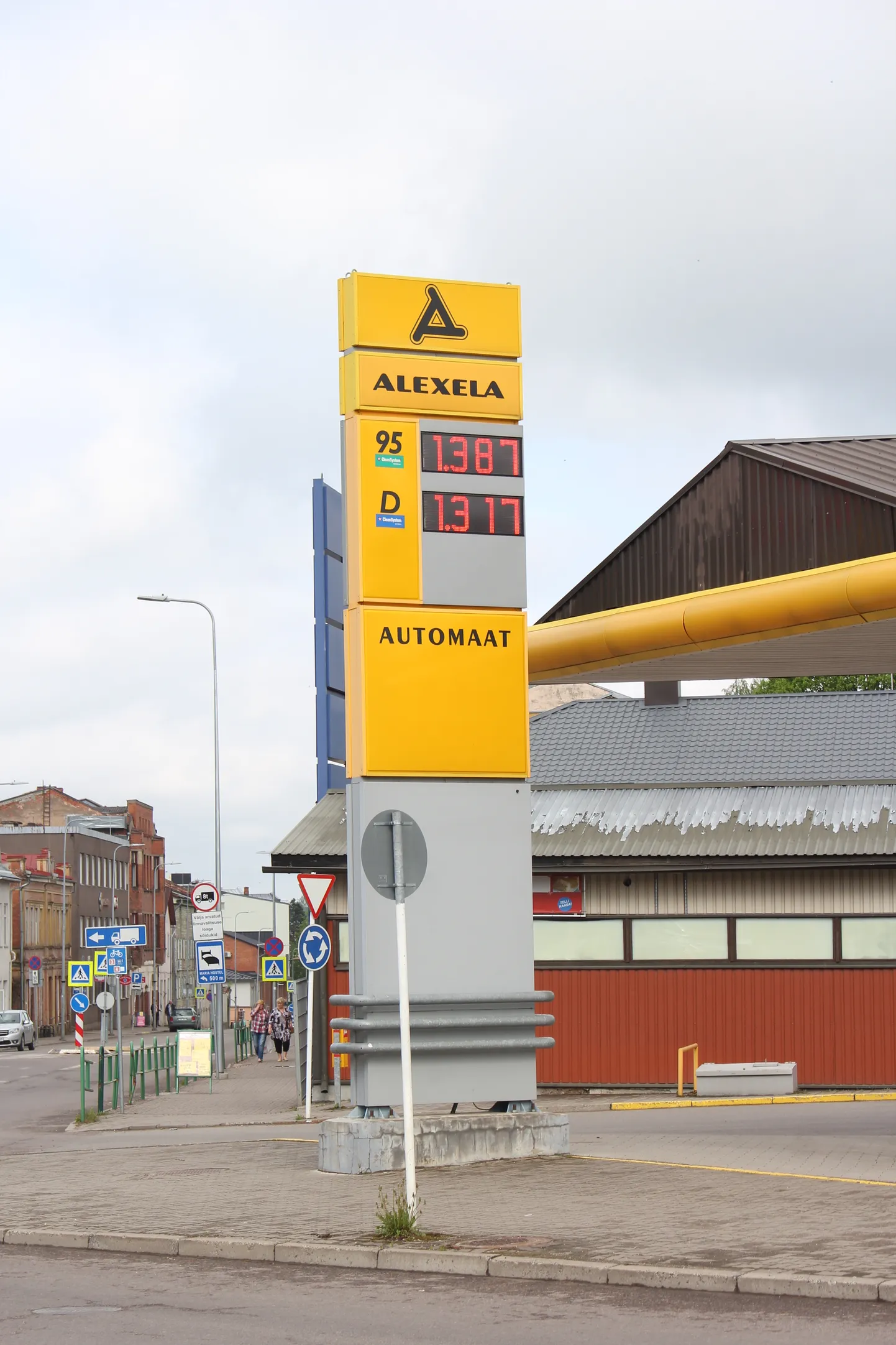 Bensiini 95 hind Valga Alexela tanklas 16.05.2018 ennelõunal.