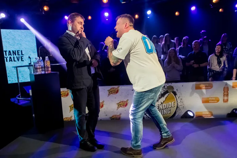 Legendide lahing 3 Madis Milling kuulab, mida Tanel Talvel talle otse näkku lajatada on.