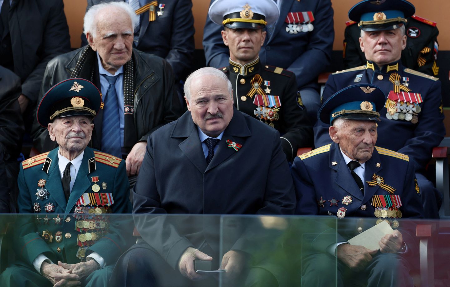 Президент Беларуси Александр Лукашенко на праздновании 9 мая 2023 года в Москве