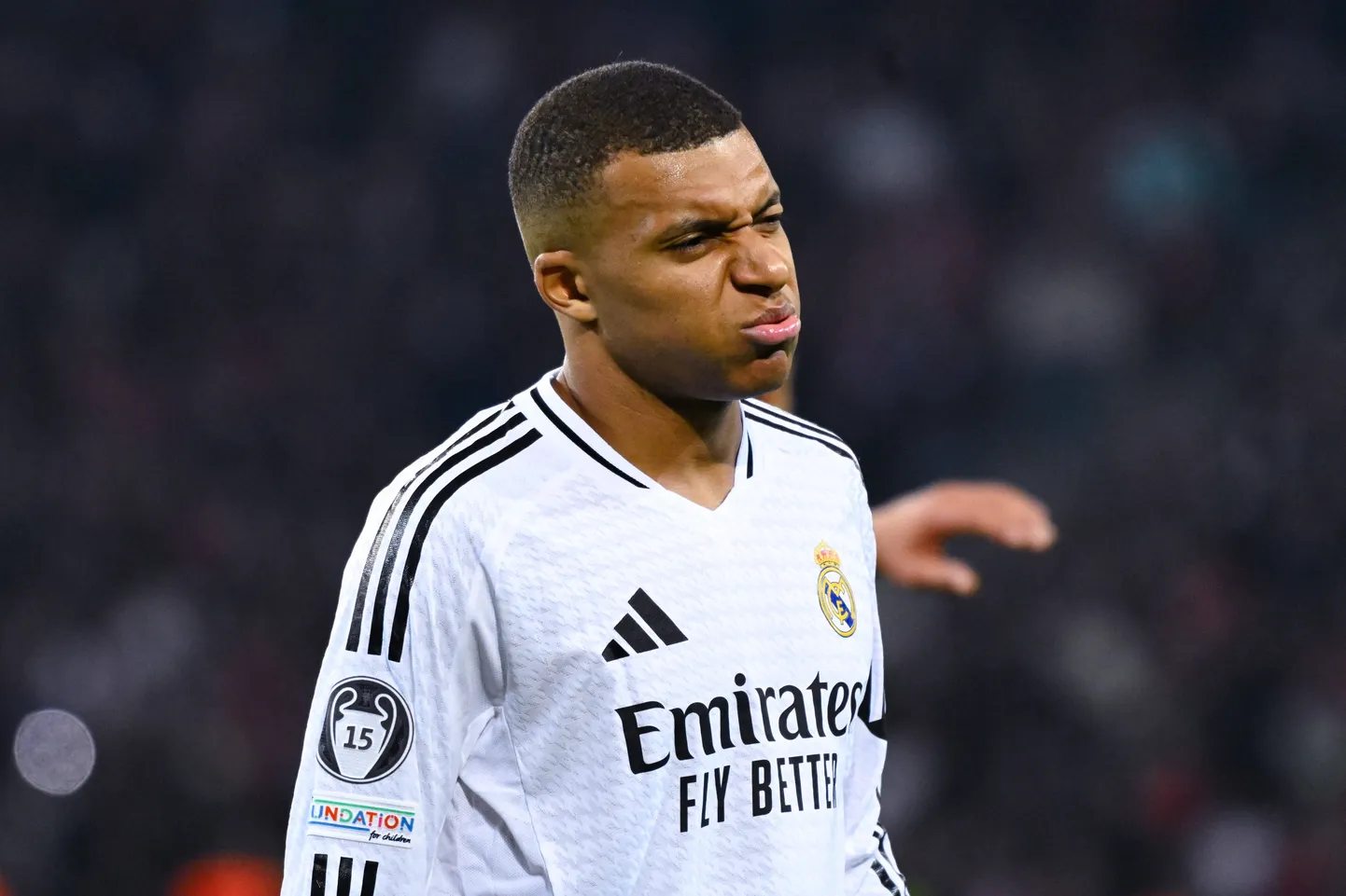 Pettunud Reali äss Kylian Mbappe.