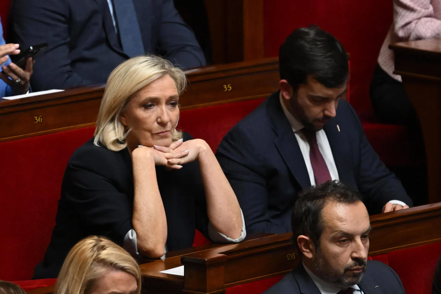 Prantsusmaa parempopulistide käilakuju Marine Le Pen.