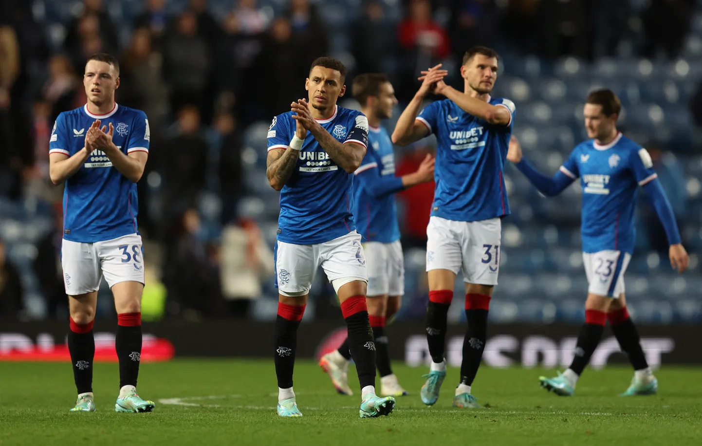 Glasgow Rangersi mängijad.