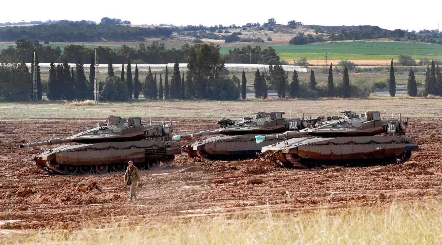 Iisraeli peamine lahingutank Merkava 6. mail Gaza sektoris.