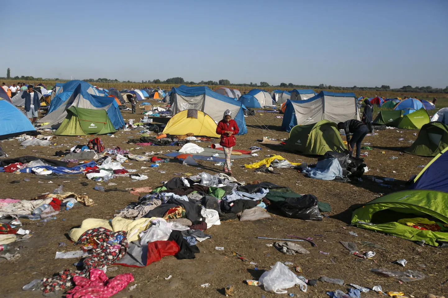Лагерь беженцев на юге Венгрии.