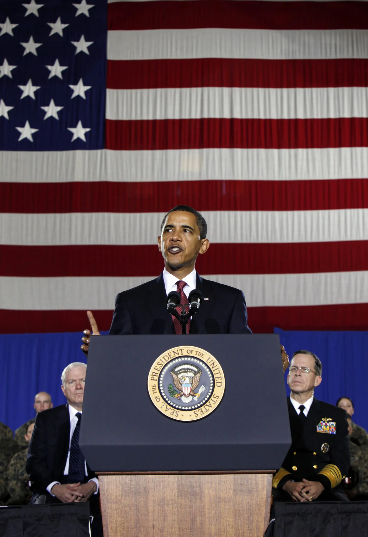 USA riigipea Barack Obama möödunud reedel Camp Lejeune’i merejalaväebaasis kõnet pidamas.