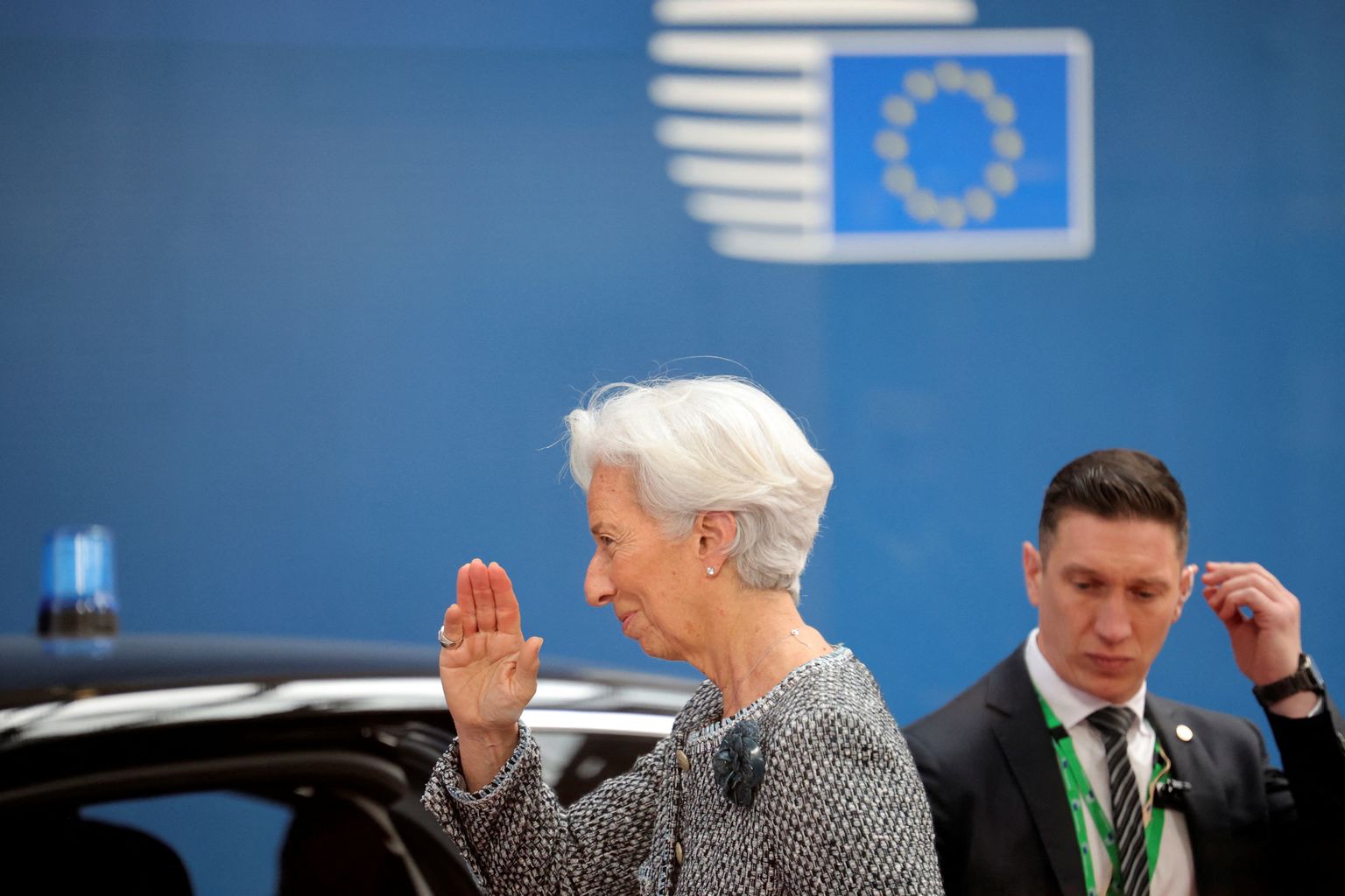 Euroopa Keskpanga president Christine Lagarde täna Brüsselis.