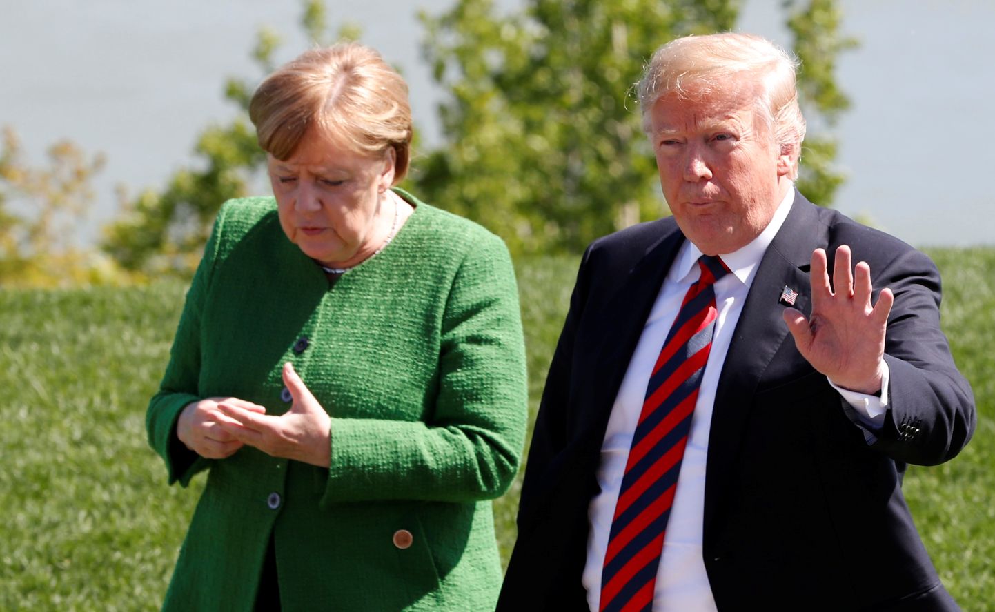 Angela Merkel & Donald Trump.