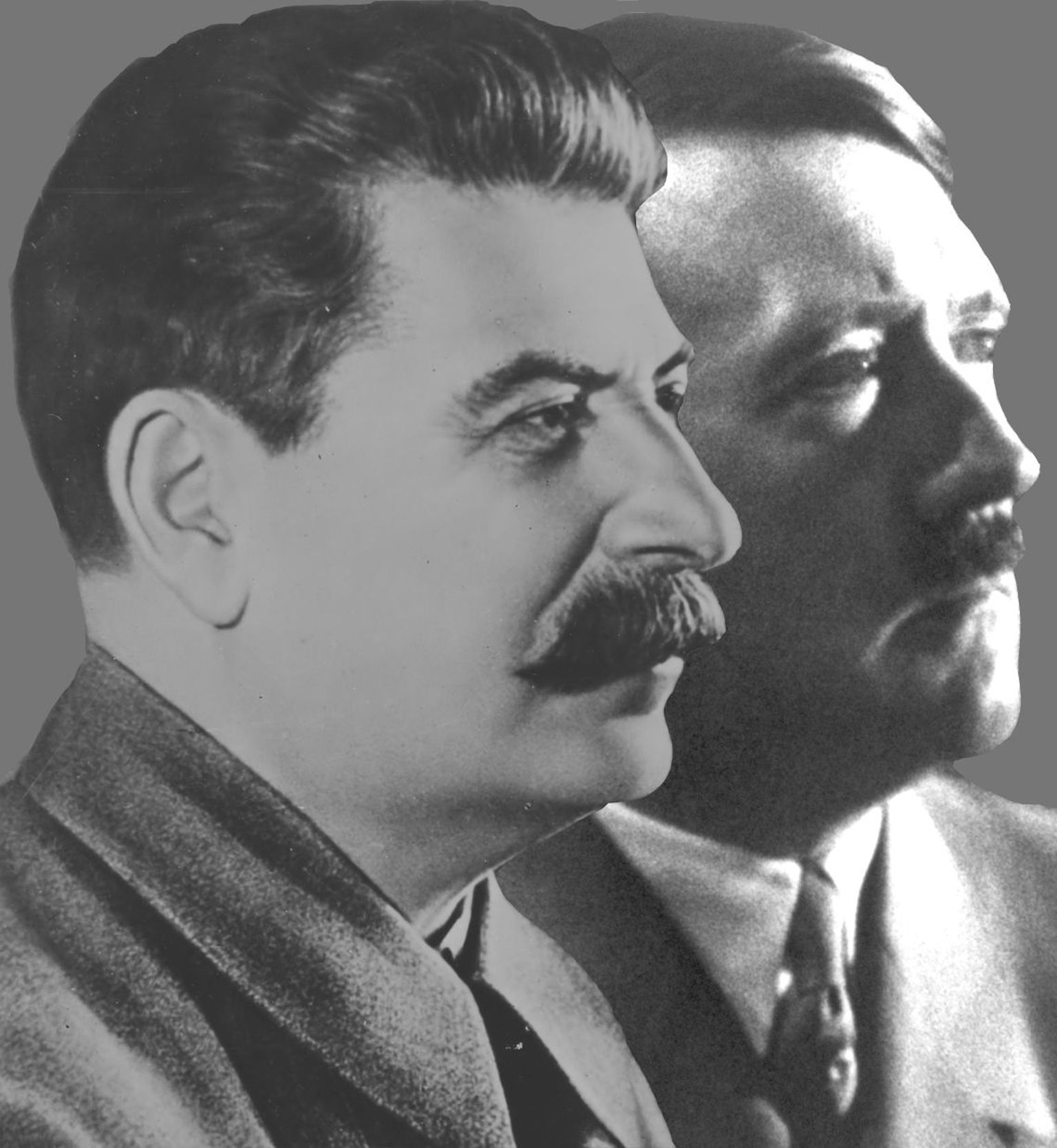 Jossif Stalin ja Adolf Hitler (fotomontaaž).