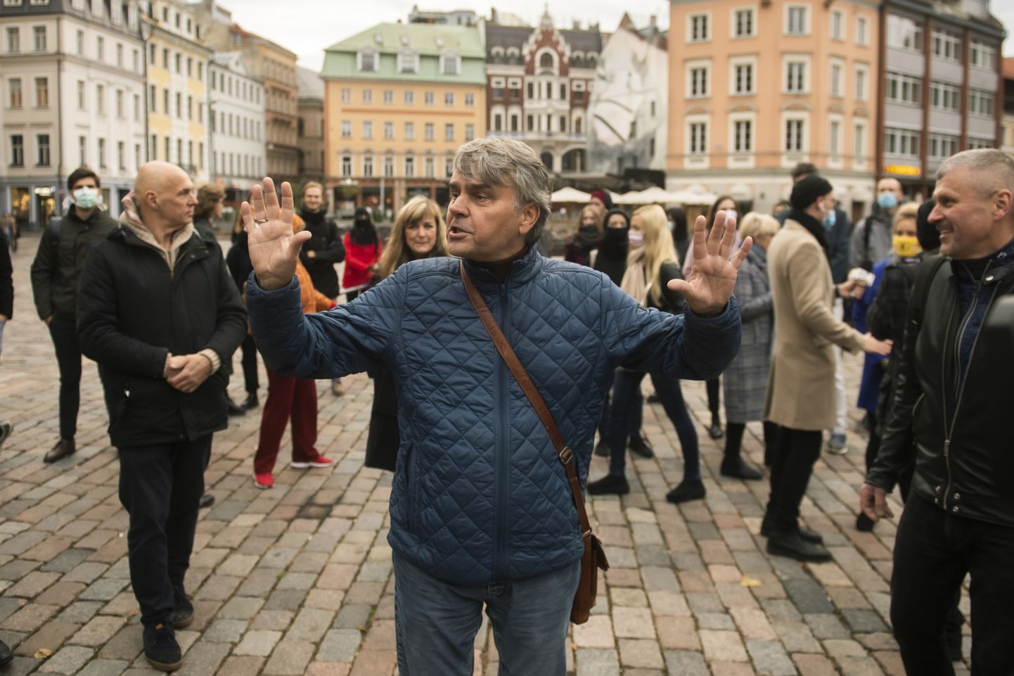 Foto: Pie Saeimas protestē pret autortiesību izmaiņām (Ainars Mielavs)