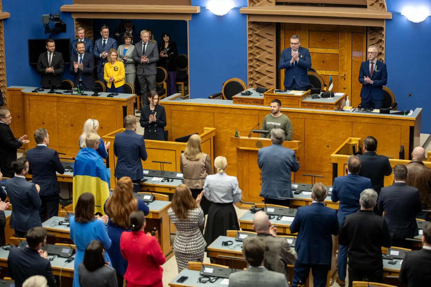 Speaking in Riigikogu, Zelenskyy thanks Estonia for being on side of freedom.